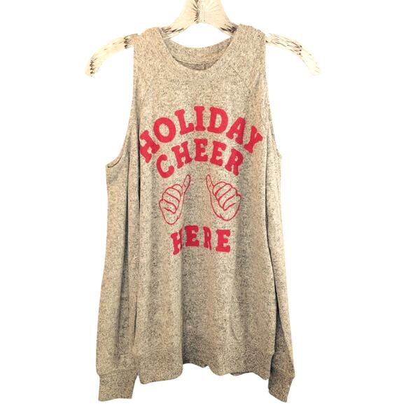I.O.C By Icons Holiday Cheer Cold Shoulder Long Sleeve Sweater Top XS - Picture 1 of 8